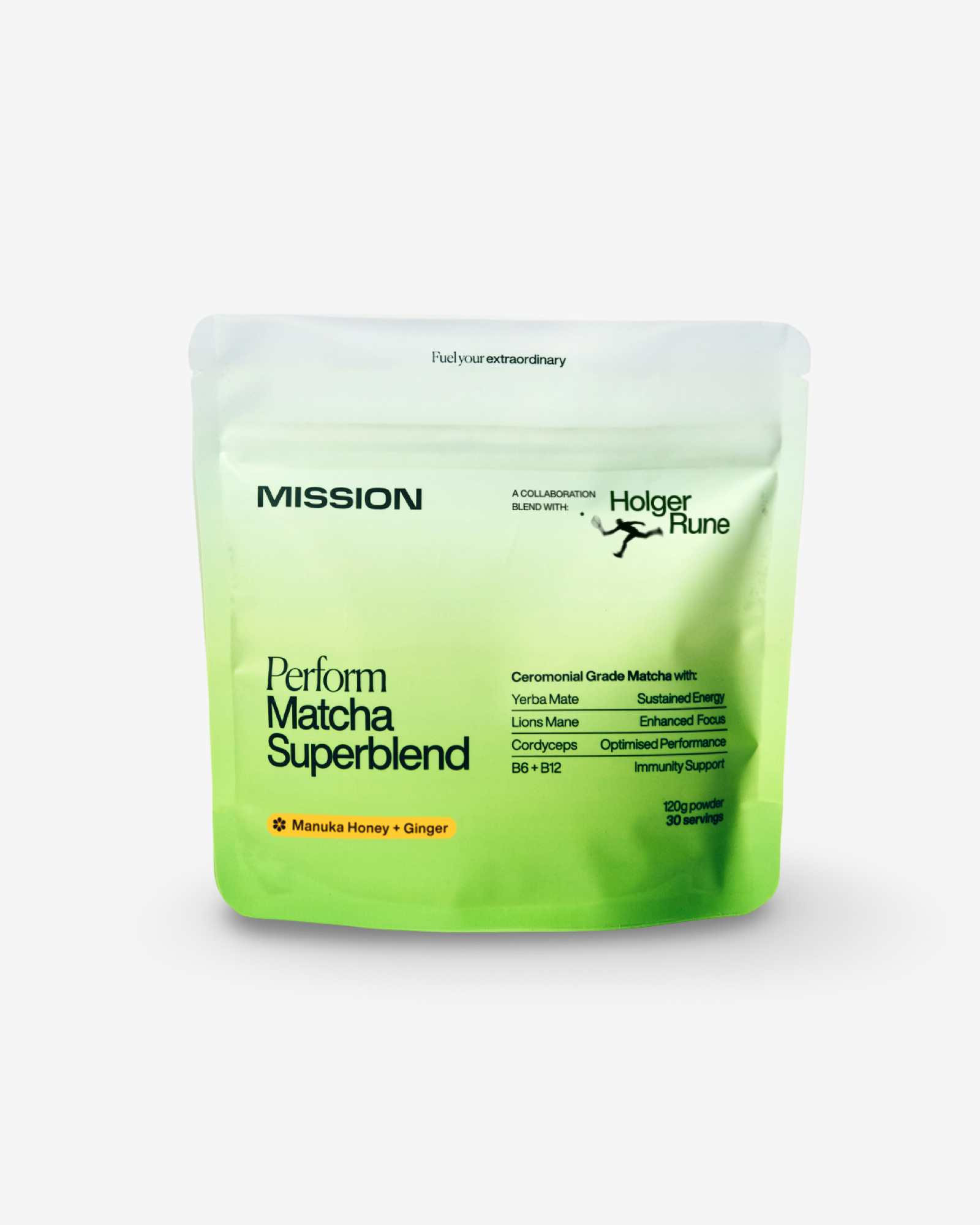 Perform Matcha Superblend, Manuka Honey + Ginger, 120g