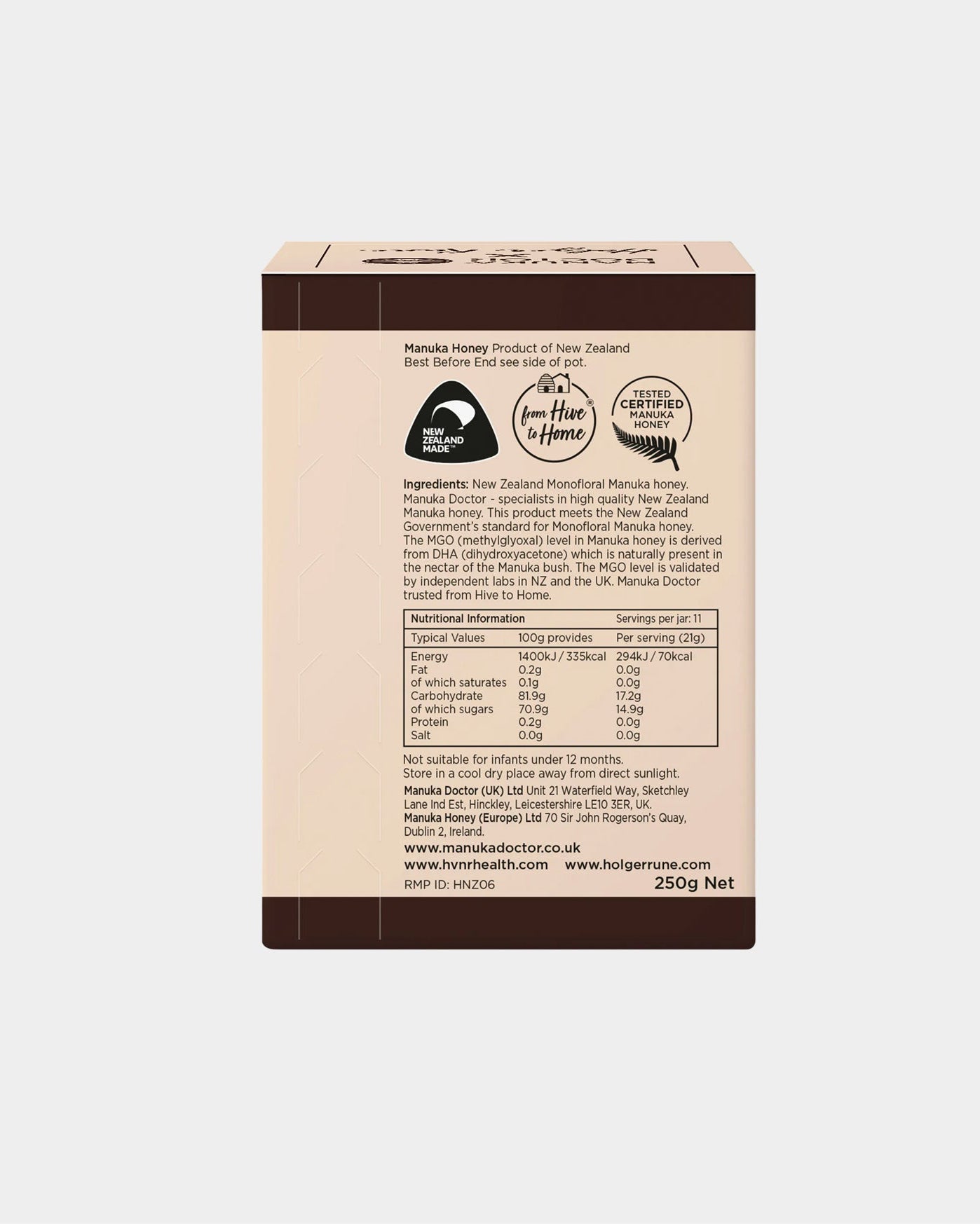 Manuka Everyday Boost 540 MGO, certificeret Manuka honning, 250 g/glas