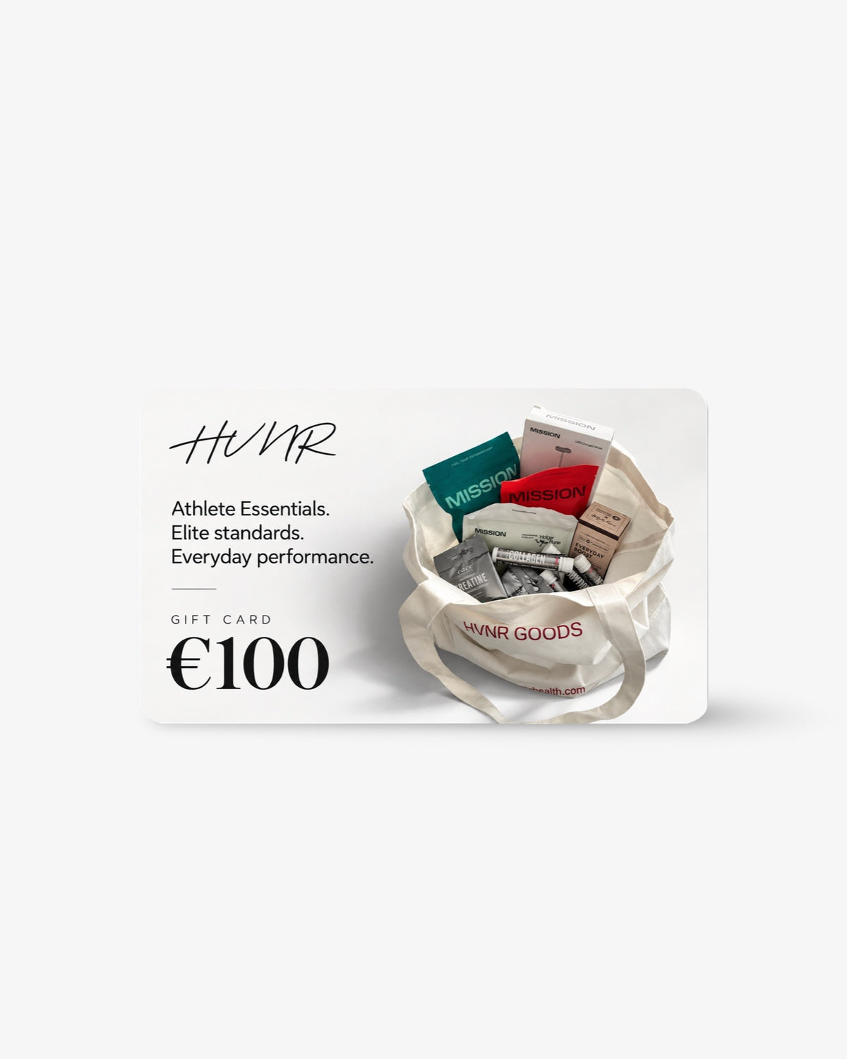 HVNR Health Giftcard. Everyday essentials