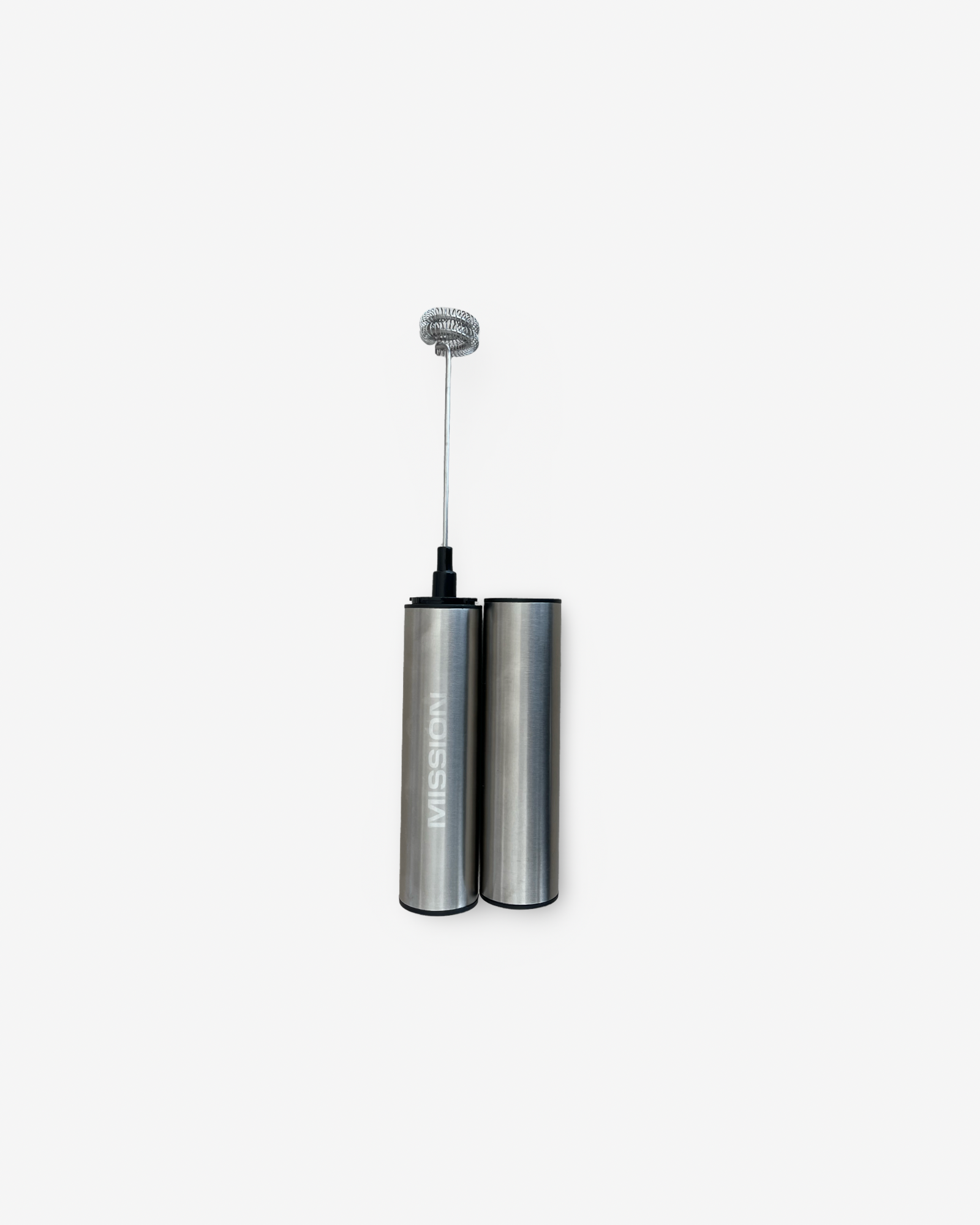Rechargeable stainless steel matcha whisk.